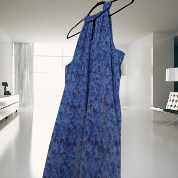 Mlle Gabrielle Layered High Button Keyhole Neckline Layered Maxi Dress - Picture 5 of 12